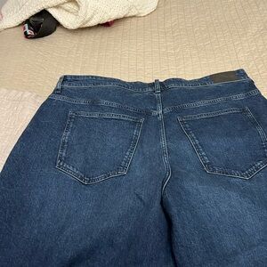 Madewell perfect wide leg jeans. Nighthawk wash